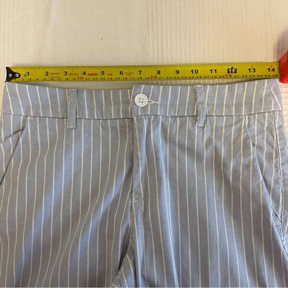 H&M cotton chinos / Regular waist /Long Light blue striped - Picture 8 of 9